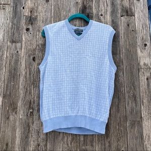 Blue checkered sweater vest medium